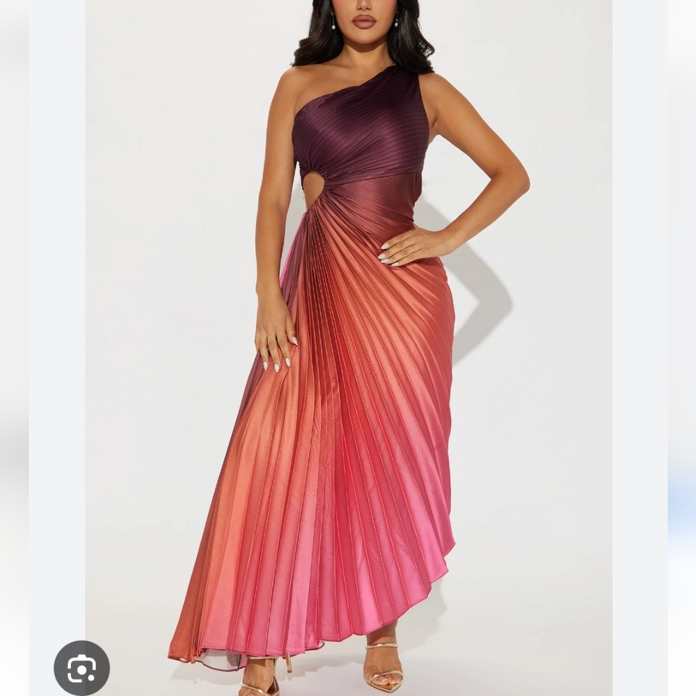NWT - Asymmetrical Ombre Maxi Dress